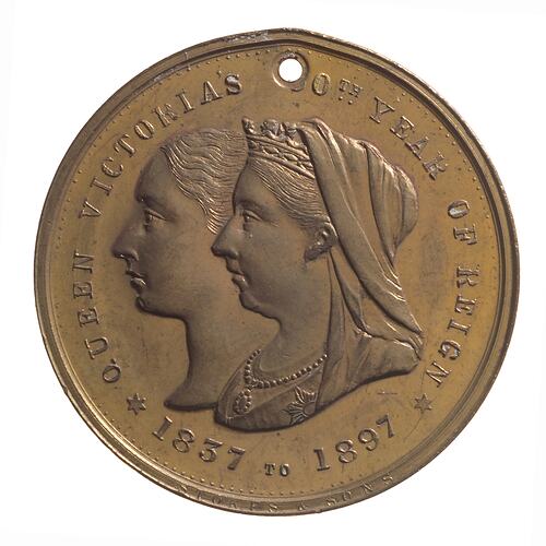Medal - Diamond Jubilee of Queen Victoria, Borough of Queenscliff, Victoria, Australia, 1897
