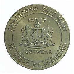 Medal - Armstrong Shoe Mart, Frankston, Victoria, Australia, 1980
