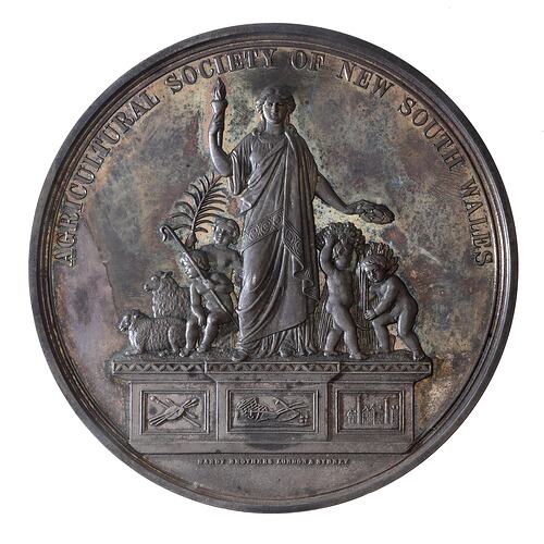 Medal - Agricultural Society of New South Wales, Practice with Science, 1878 AD