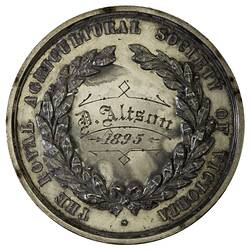 Medal - Royal Agricultural Society of Victoria Silver Prize, 1895 AD
