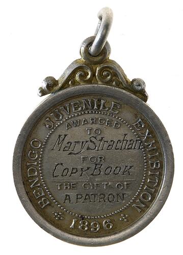 Medal - Bendigo Juvenile Exhibition "Gold" Prize, 1896 AD