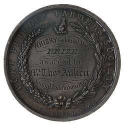 Medal - Port Phillip Farmers Society Silver Prize, 1863 AD