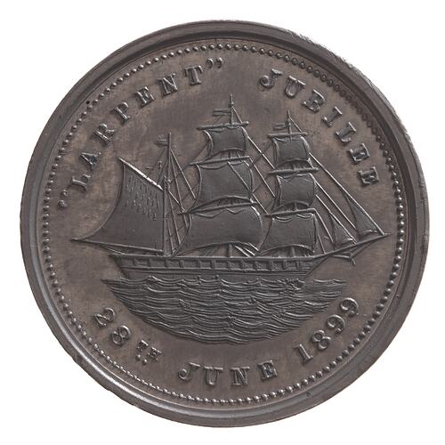 Medal - Jubilee of Larpent Anchoring in Corio Bay, 1899 AD