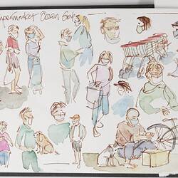 Sketch Of Shopping Activity During COVID-19, Ocean Grove, 14 Feb 2021