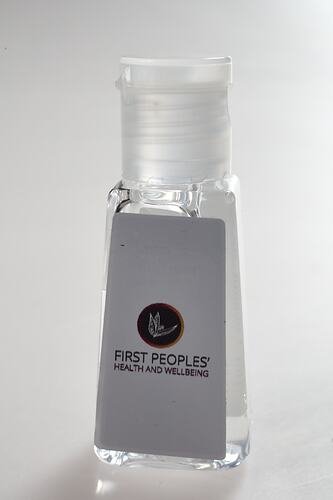 Hand Sanitiser (1 of 2) - 'First Peoples Health and Wellbeing', COVID-19, Thomastown, Wurundjeri Woi Wurrung Country, Victoria, 26 Mar 2021