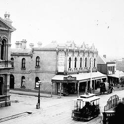 Negative - View of High Street, Northcote, Victoria, circa 1900