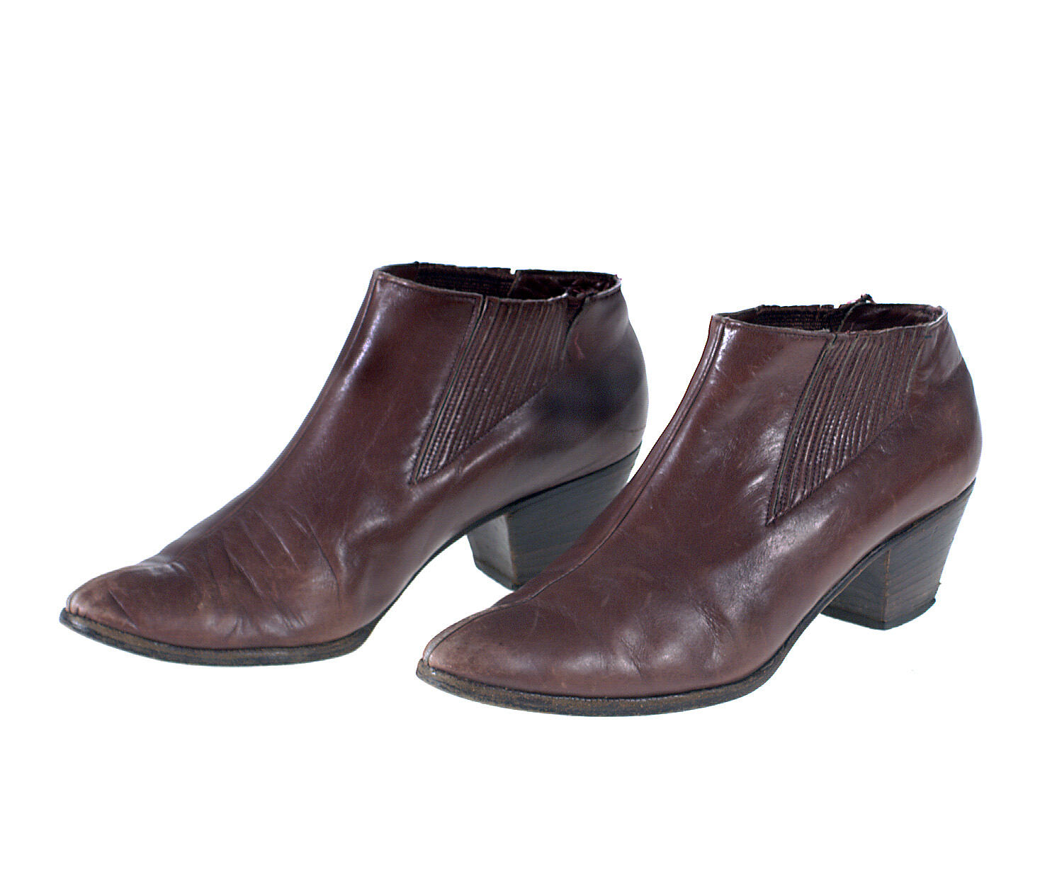 shiny brown boots