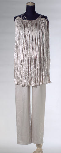Evening Top and Pants - Pleated Silk