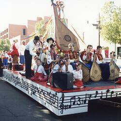 Digital Image - Ukrainian Community Moomba Float, Swanston St, Melbourne, 1989