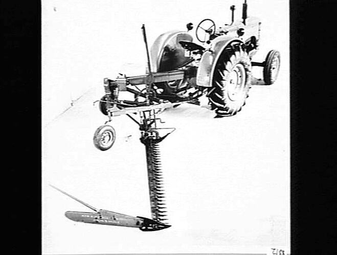 P.T.O. MOWER SHOWING BREAK-AWAY RELEASE. SEP 1946