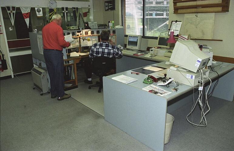 Operator's console and desks, Melbourne Coastal Radio Station