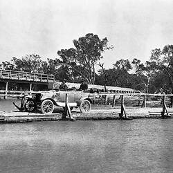 Negative - Car on Bridge, Lake Hindmarsh District, Victoria, 1920