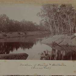 Photograph - Junction of Murray & Goulburn Rivers, by A.J. Campbell, Echuca, Victoria, 1894