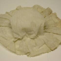 Hat - Sun, White Cotton, circa 1910