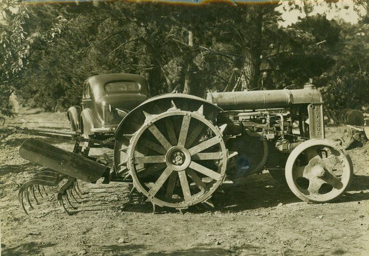 Photograph - Tractor with cultivator
