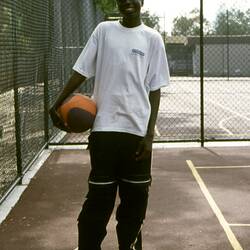 Sudanese Teenager Playing Basketball, Footscray City College, 2001