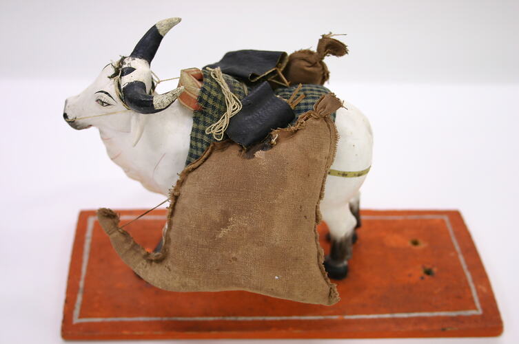 Indian Figure - Laden Ox, Clay
