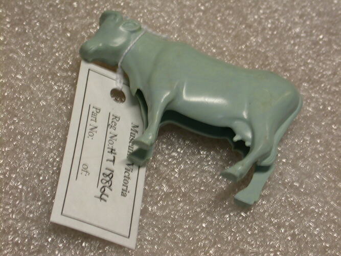Toy Cow - Blue Plastic, circa 1950s