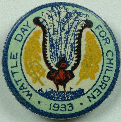 Badge - Wattle Day For Children, 1933