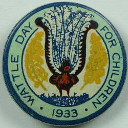 Badge - 'Wattle Day for Children', Australia, 1933