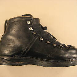 Pair of Boots - Black Leather Ski (Part of)