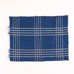 Knitting Sample - Edda Azzola, Blue with Grey Stripes, circa 1960s