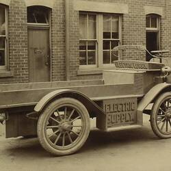 Photograph - Melbourne Electricity Supply Co, Baker Electric Lorry, Geelong, Victoria, Dec 1912