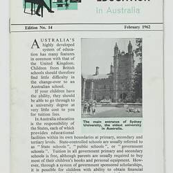 Booklet - Facts About Education in Australia, 1962