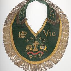 Ceremonial Collar - Green Velvet, Coloured Embroidery [HACBS] (SOCIETIES)