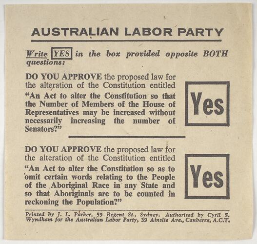 Leaflet - Issued by Australian Labour Party, 'How To Vote'