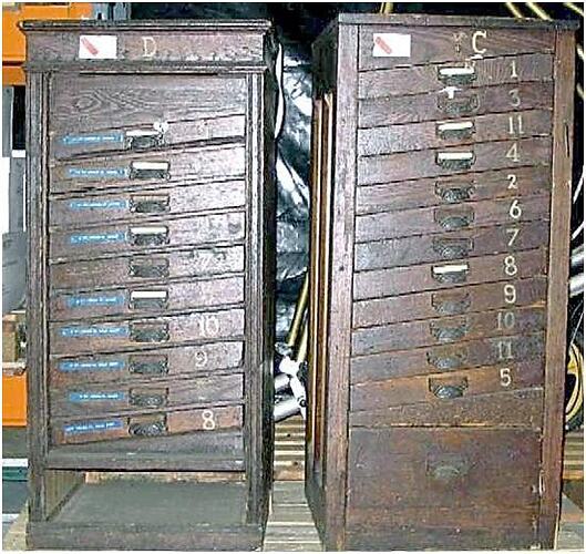 Linotype Cabinets C and D
