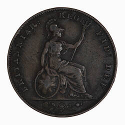 Coin - Farthing, Queen Victoria, Great Britain, 1850 (Reverse)