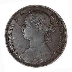 Coin - Penny, Queen Victoria, Great Britain, 1885 (Obverse)