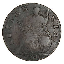 Coin - Halfpenny, William III, England, Great Britain, 1700 (Reverse)