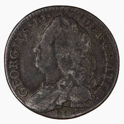 Coin - Sixpence, George II, Great Britain, 1746 LIMA (Obverse)