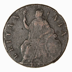 Coin - Halfpenny, William and Mary, Great Britain, 1694 (Reverse)