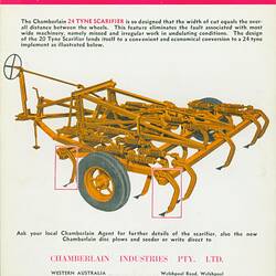 Descriptive Leaflet - Chamberlain 20 & 24 Tyne Scarifier, circa 1960