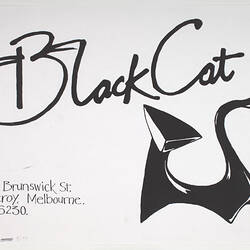 Artwork - Black Cat Motif, Black Cat Cafe, Fitzroy, pre 2001