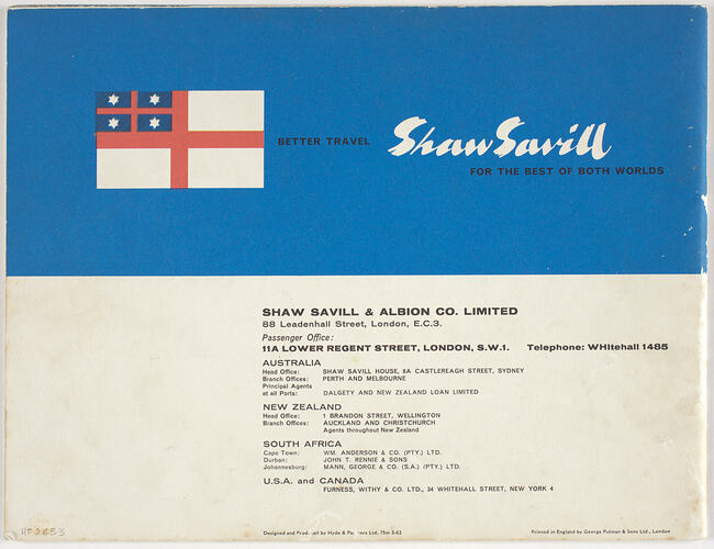 Brochure - SS Northern Star & SS Southern Cross, Shaw Savill Line, Come Aboard ...