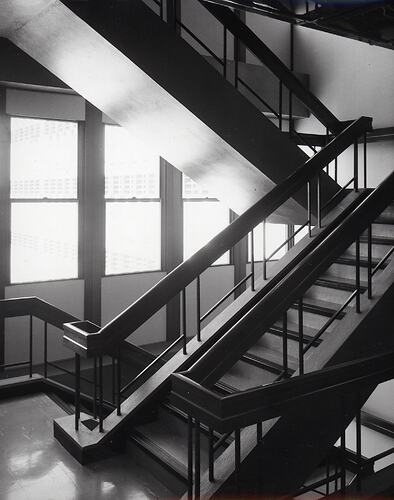 Photograph - Kodak Australasia Pty Ltd, Stairwell in Building 8, Head Office & Sales & Marketing at the Kodak Factory, Coburg, 1965