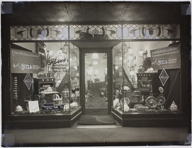 Photograph - Hecla Products in Roses Electrical Contractors, Brunswick, circa 1940