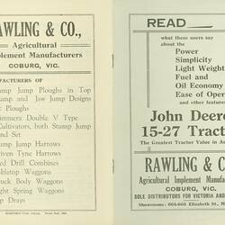 Rawlings & Co, John Deere Tractors