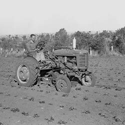 Negative - International Harvester, Farmall A Tractor & A134 Cultivator, R. Chorley, Wandin, 1940