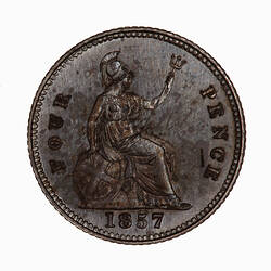 Proof Coin - Groat, Queen Victoria, Great Britain, 1857 (Reverse)