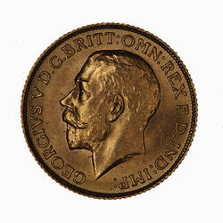 Coin - Sovereign, George V, Great Britain, 1925 (Obverse)