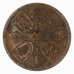 Proof Coin - Crown, Coronation of Queen Elizabeth II, Great Britain, 1953 (Reverse)