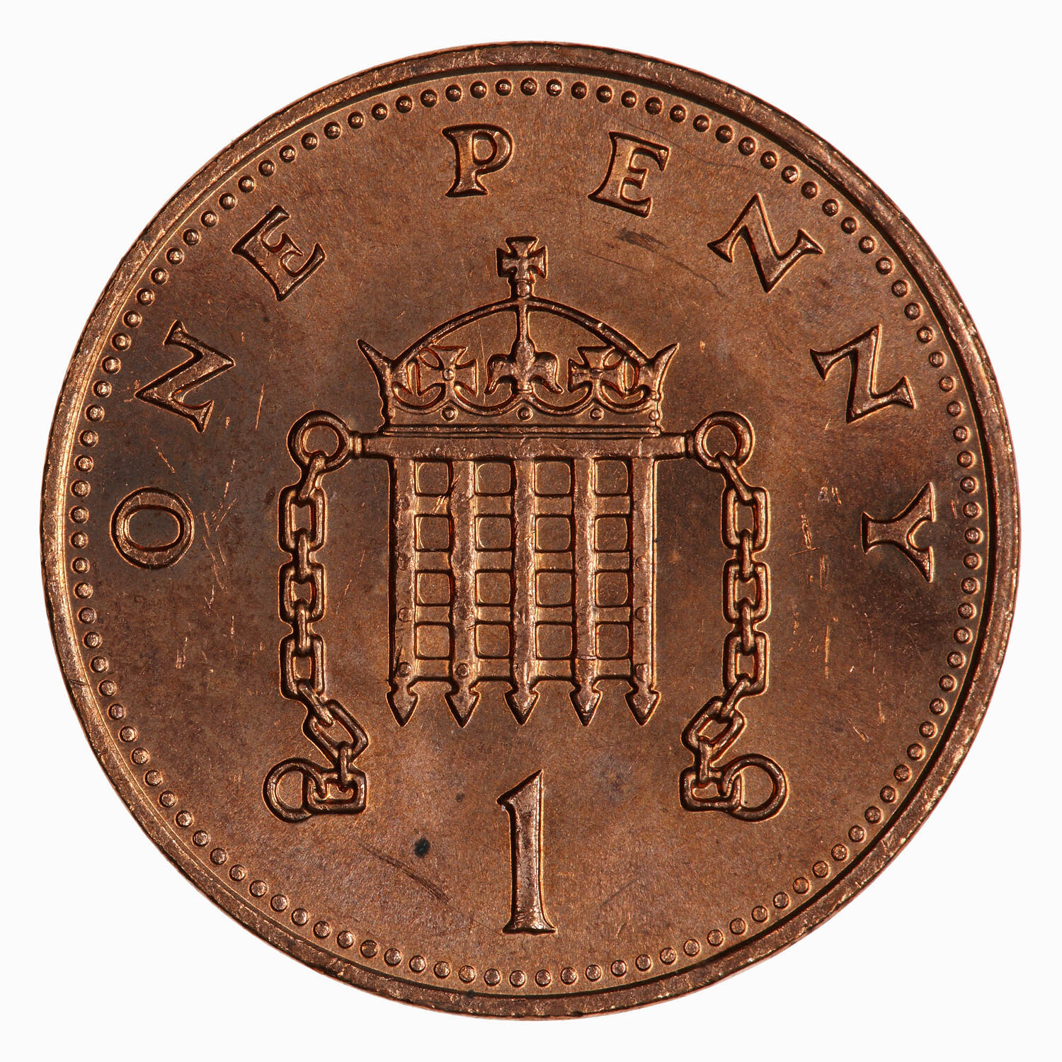 Coin 1 Penny Elizabeth II Great Britain 1989