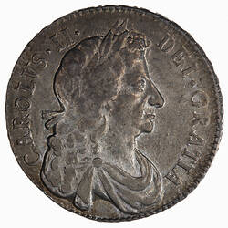 Coin - Halfcrown, Charles II, Great Britain, 1679 (Obverse)