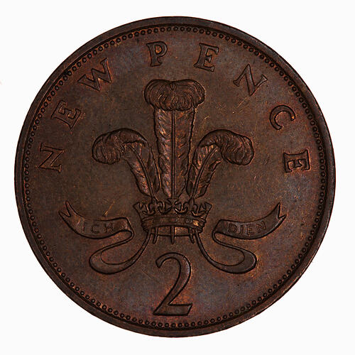 Coin - 2 New Pence, Elizabeth II, Great Britain, 1976 (Reverse)