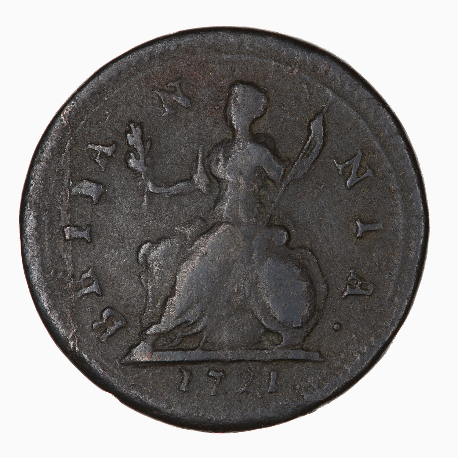 Coin - Farthing, George I, Great Britain, 1721